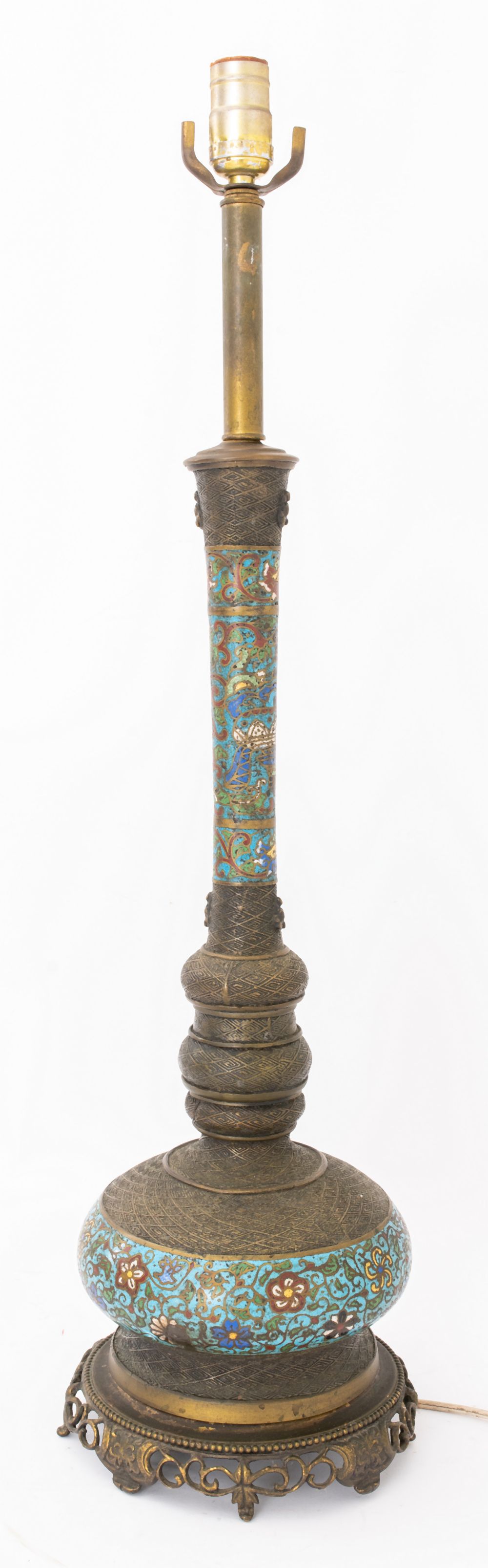 JAPANESE CLOISONNE BRONZE TABLE
