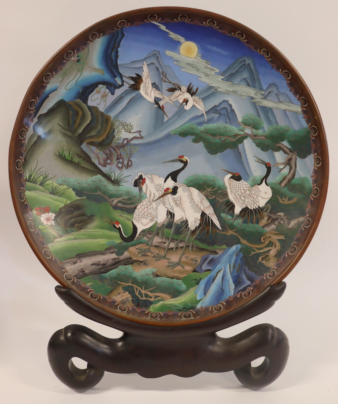 JAPANESE CLOISONNE CHARGER OF