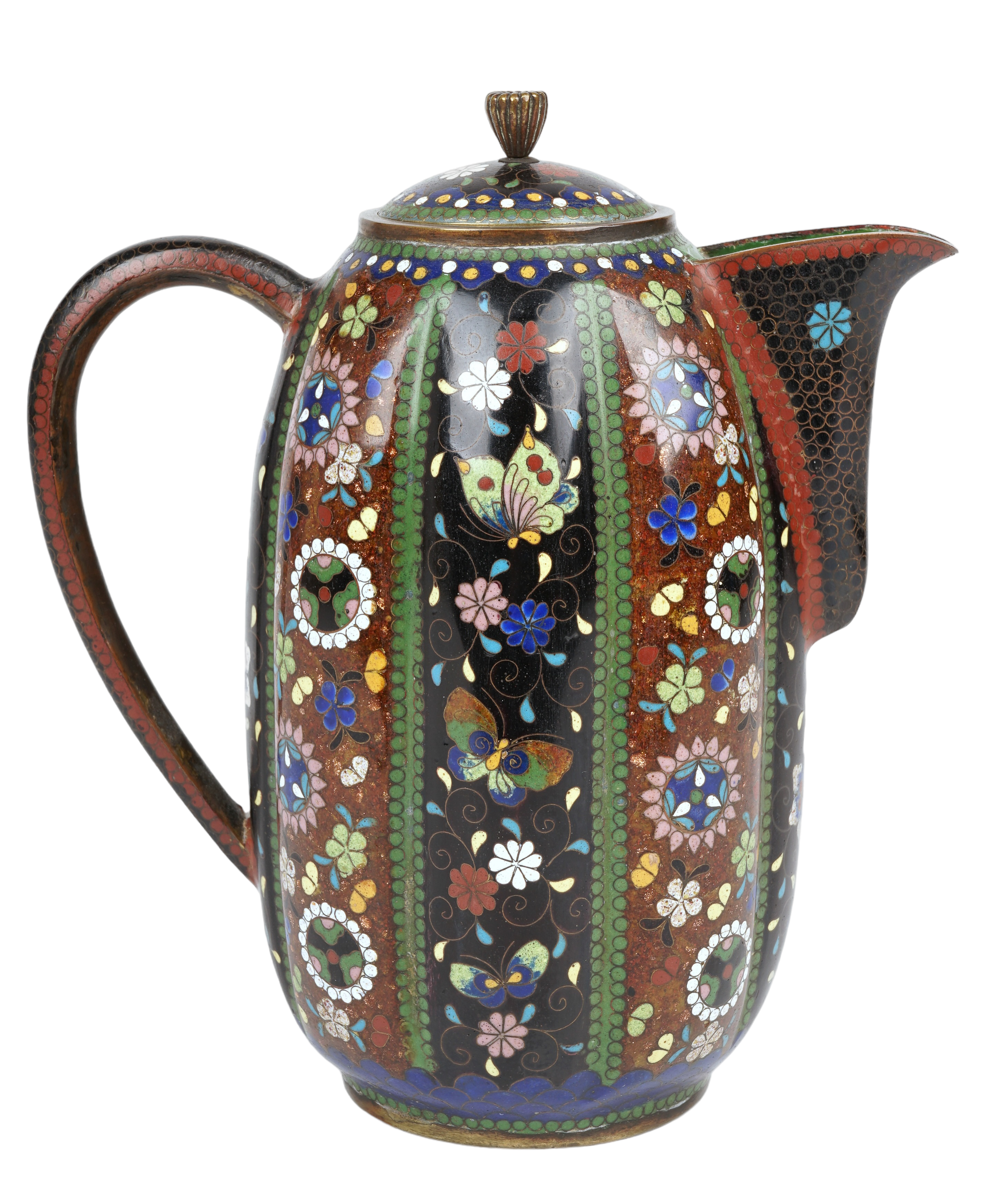Japanese cloisonne coffee pot,
