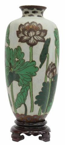 JAPANESE CLOISONNE ENAMEL LOTUS