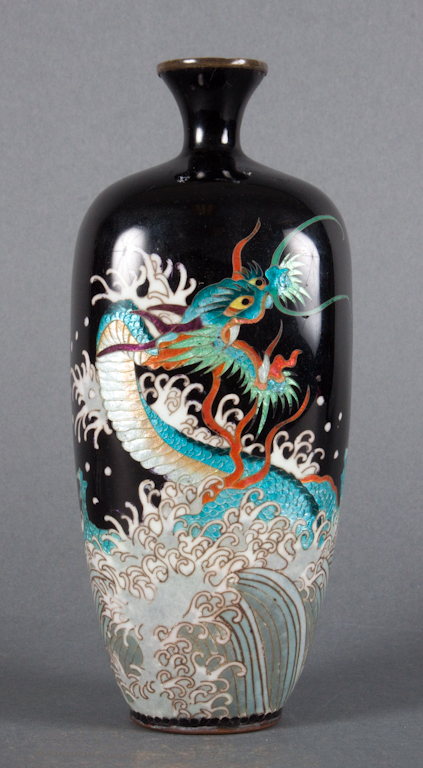 Japanese cloisonne enamel vase