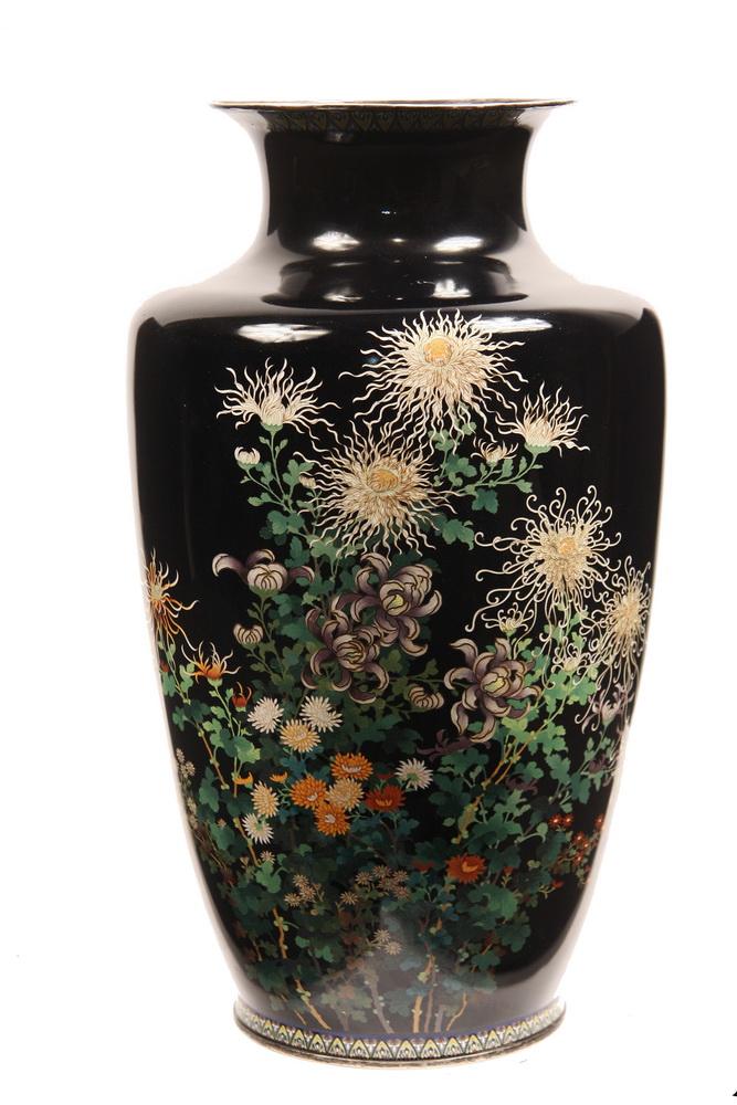 JAPANESE CLOISONNE FLOOR VASE -