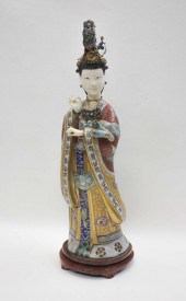 JAPANESE CLOISONNE GEISHA SCUL