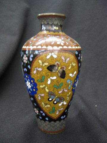 Japanese Cloisonne Vase butterfly &