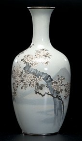 Japanese Cloisonné Vase by Nam