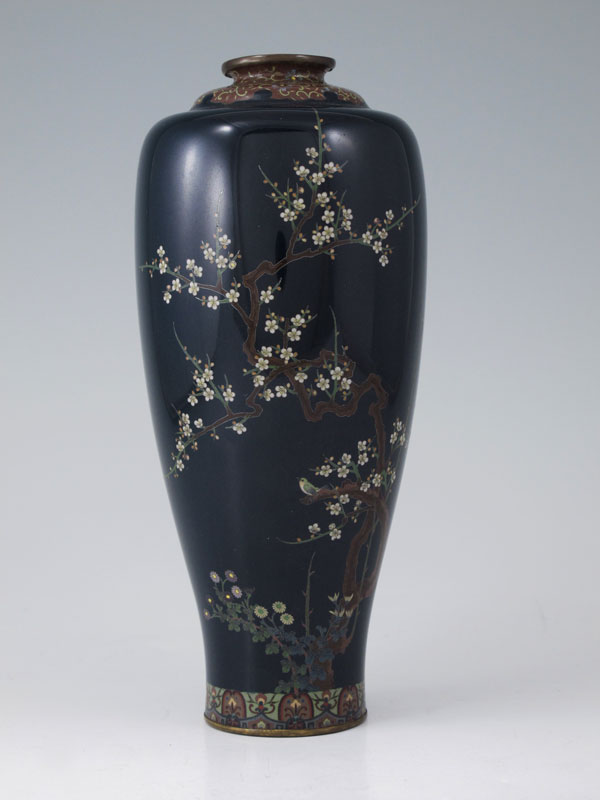 JAPANESE CLOISONNE VASE: Deep