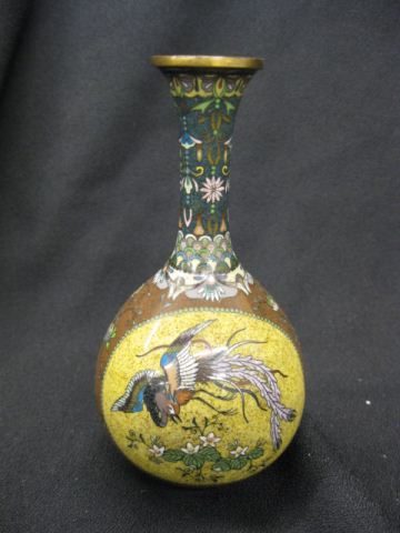 Japanese Cloisonne Vase pheonix and