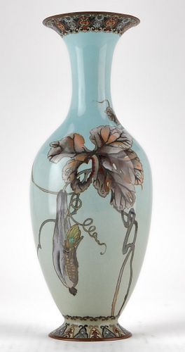JAPANESE CLOISONNE VASE W/