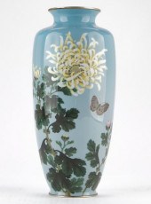 JAPANESE CLOISONNE VASE W/ CHR