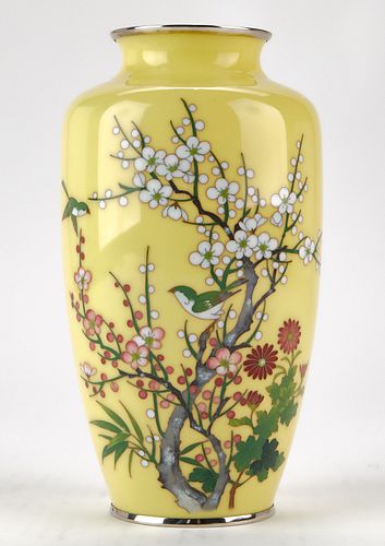 JAPANESE CLOISONNE VASE W/