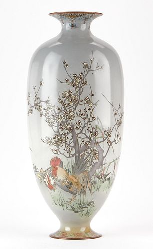 JAPANESE CLOISONNE VASE W/