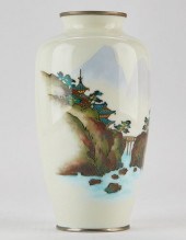 JAPANESE CLOISONNE VASE W/ WAT