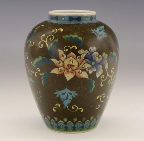 JAPANESE CLOISONNE VASEA Japanese