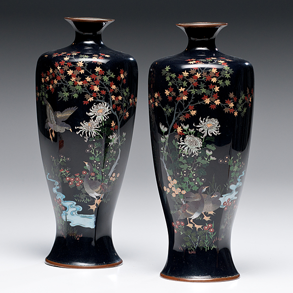 Japanese Cloisonné Vases Japanese