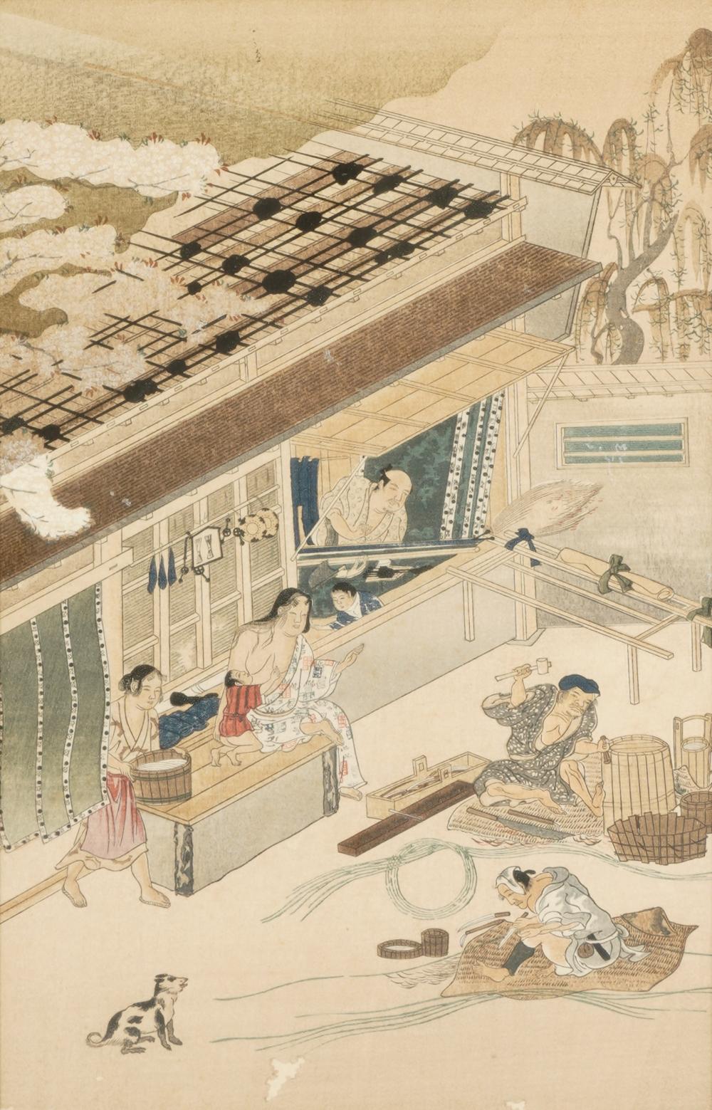 JAPANESE COLORED PRINTmatted and