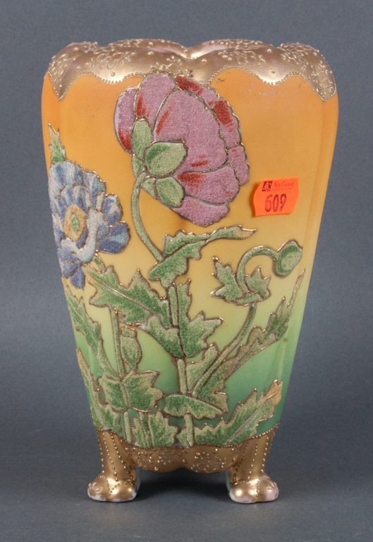 Japanese coraline porcelain vase