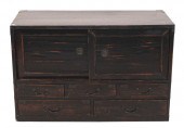JAPANESE DARK LACQUERED WOOD L