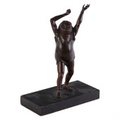 JAPANESE DARUMA BRONZE FIGURE
