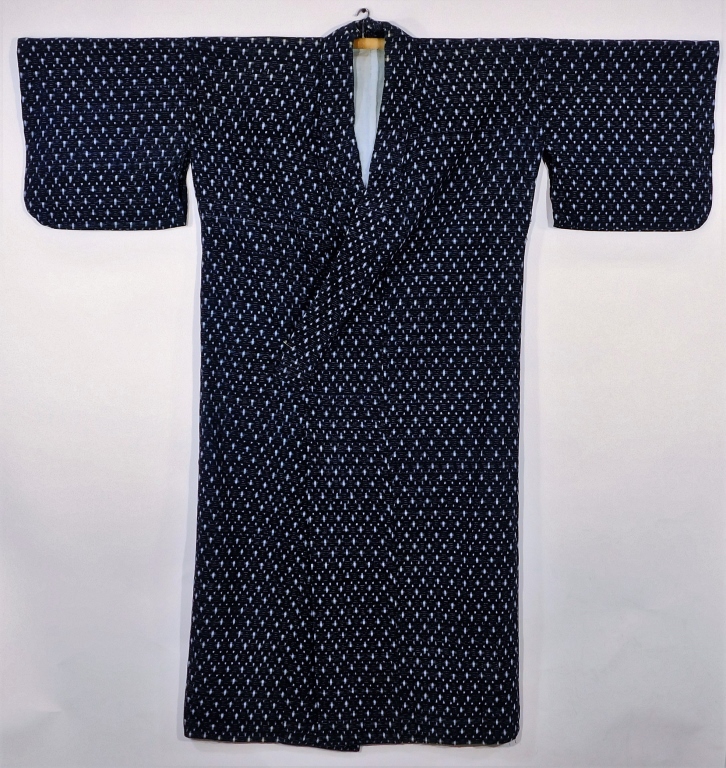 JAPANESE DEEP BLUE KOMON KIMONO