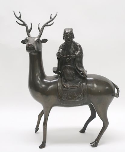 JAPANESE DEER CENSERBronze cast
