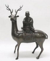 JAPANESE DEER CENSERBronze cas