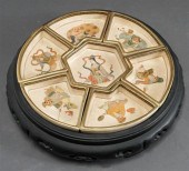 JAPANESE EARTHENWARE AND WOOD