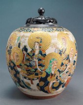 JAPANESE EARTHENWARE POLYCHROM