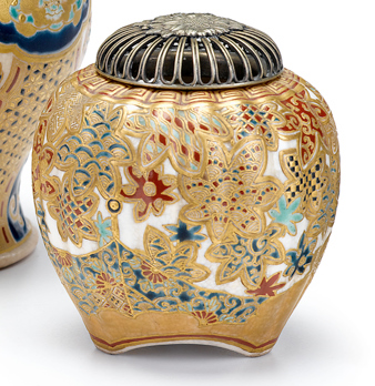 Japanese earthenware satsuma koro
