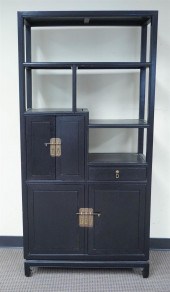 JAPANESE EBONIZED WOOD DOUBLE