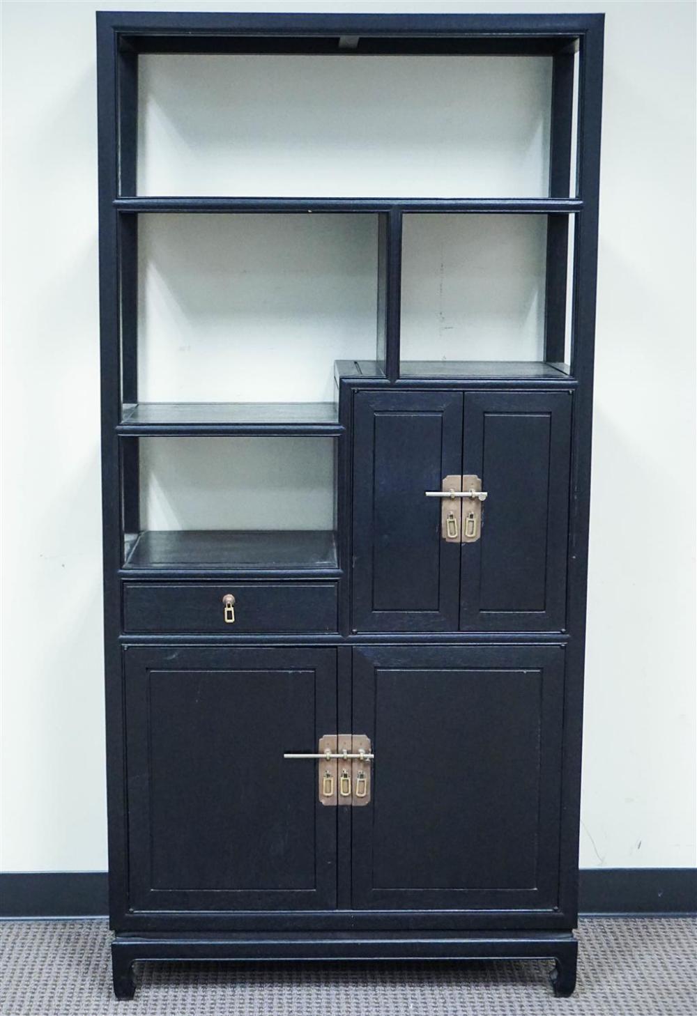 JAPANESE EBONIZED WOOD DOUBLE SIDED