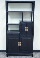 JAPANESE EBONIZED WOOD DOUBLE
