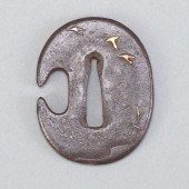 JAPANESE EDO IRON TSUBA WITH B