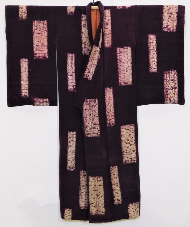 JAPANESE EDO PERIOD PURPLE TIE DYED