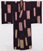 JAPANESE EDO PERIOD PURPLE TIE