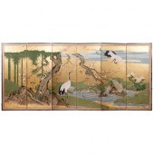 JAPANESE EDO PERIOD SIX PANEL