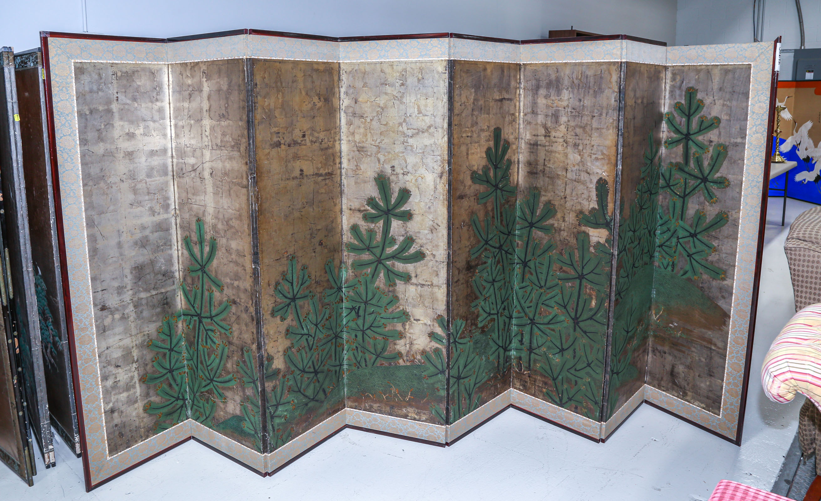 JAPANESE EIGHT-PANEL SCREEN Circa