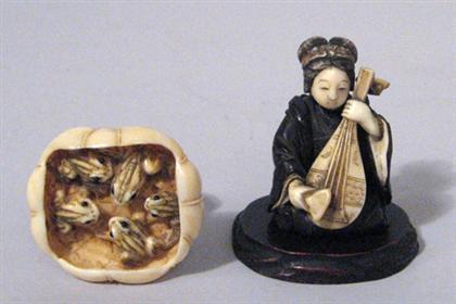 Japanese elephant  ivory and wood