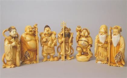 Japanese elephant ivory "Seven