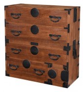 JAPANESE ELM TANSU CHEST20th c