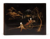 JAPANESE EMBELLISHED BLACK LAC