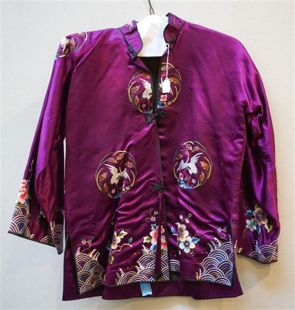 JAPANESE EMBROIDERED PURPLE SILK