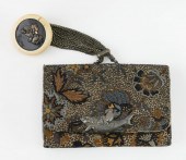 JAPANESE EMBROIDERED SILK TOBA
