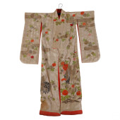 JAPANESE EMBROIDERED SILK VINT