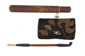 Japanese embroidered tabakoire