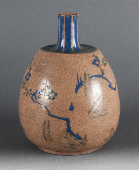 Japanese enameled and gilt brown