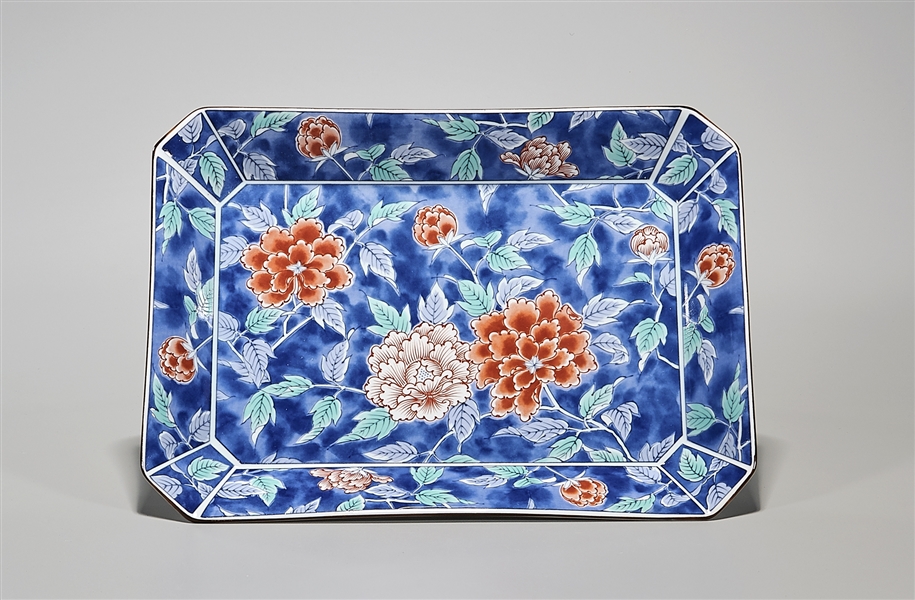 Japanese enameled porcelain dish;