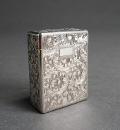 JAPANESE ETCHED 970-SILVER CAS