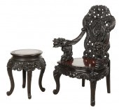 JAPANESE EXPORT CARVED WOOD TH