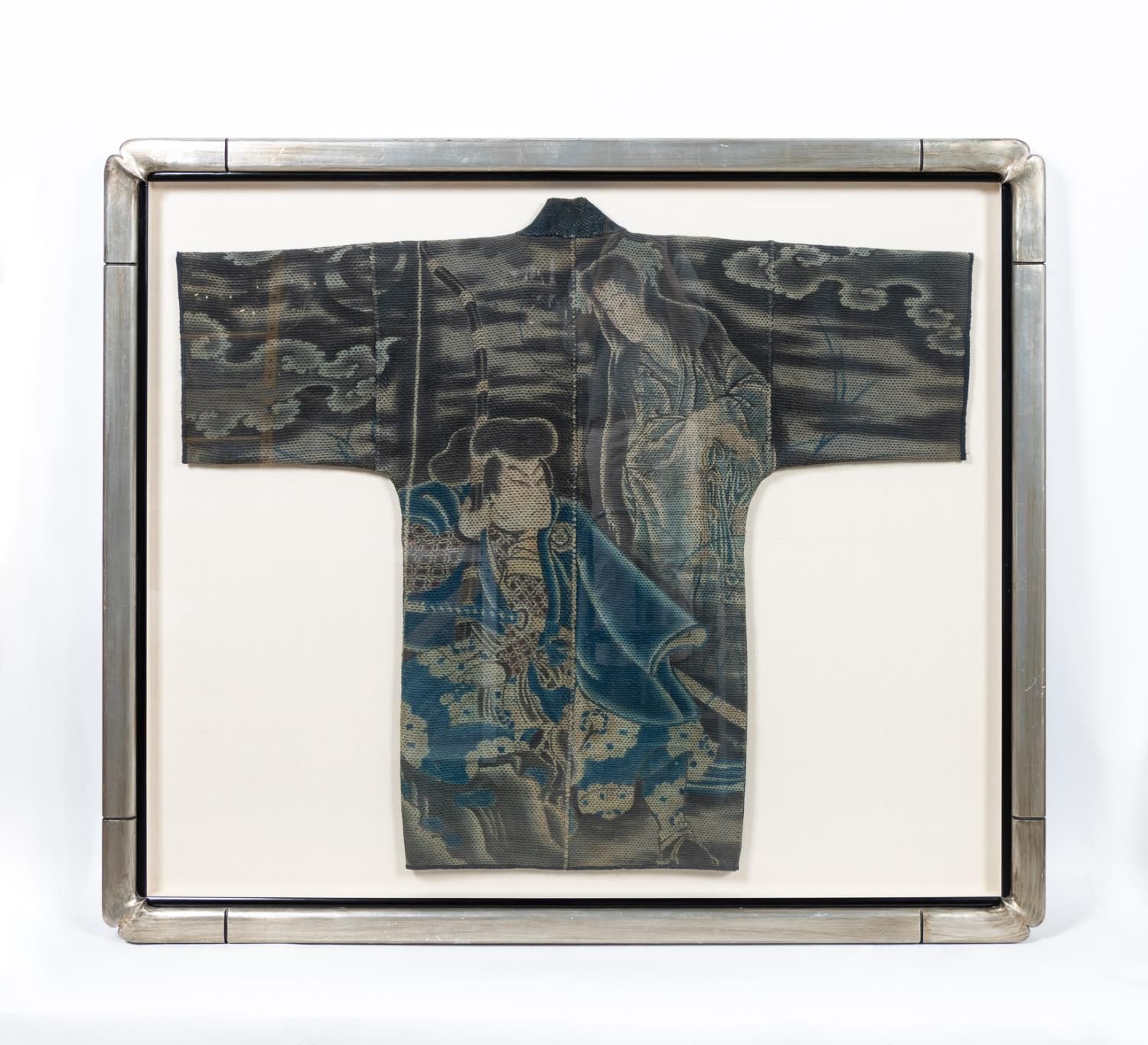 JAPANESE FIREMAN'S ROBE, MOUNTED