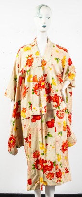 JAPANESE FLORAL SILK AWASE KIM